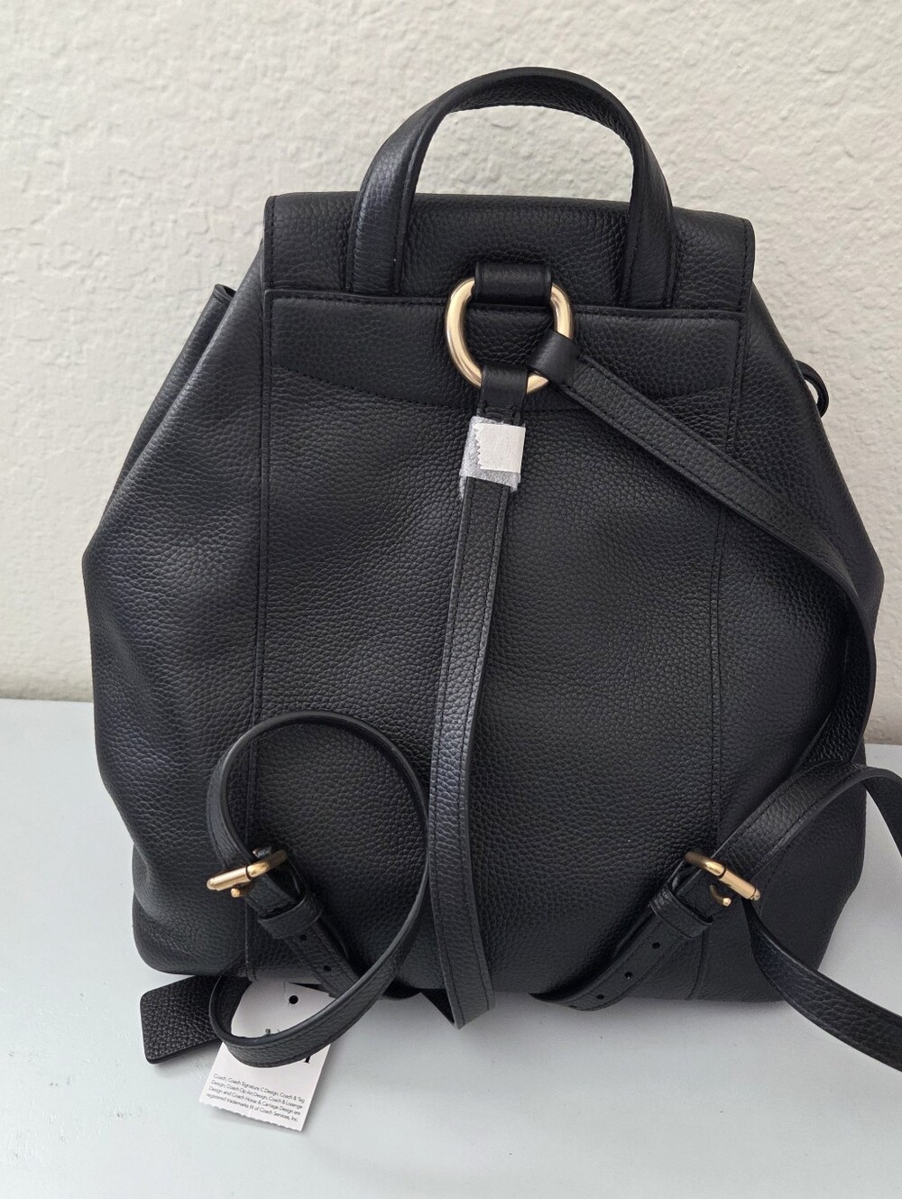 Coach Evie Black Pebbled Leather Backpack - Picture 3 of 11
